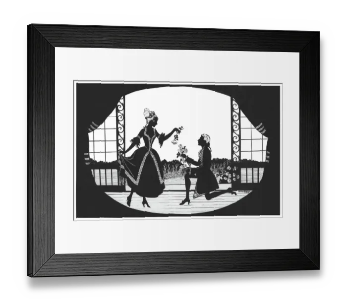 Framed Print : Silhouette - Postcard Design