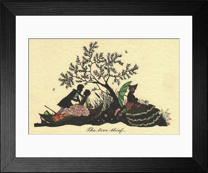 Framed Print : Silhouette - Postcard Design Framed Print : Silhouette - Postcard Design