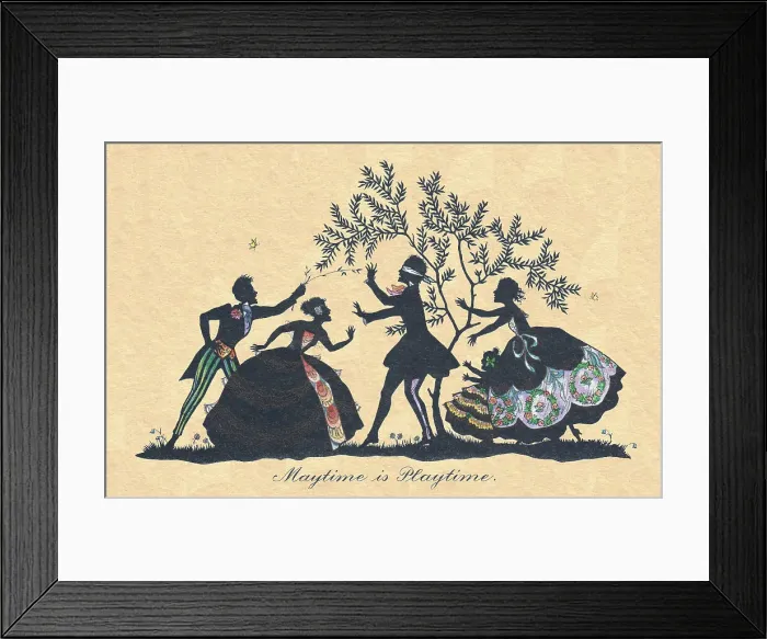 Framed Print : Silhouette - Postcard Design Framed Print : Silhouette - Postcard Design