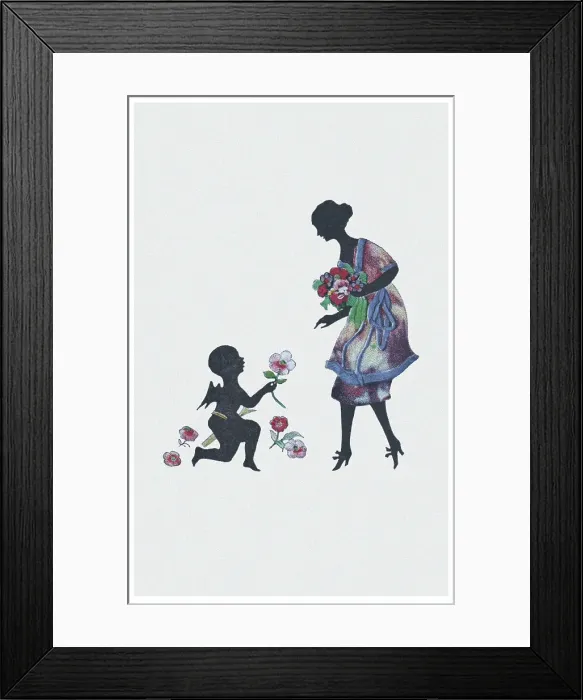 Framed Print : Silhouette - Postcard Design Framed Print : Silhouette - Postcard Design