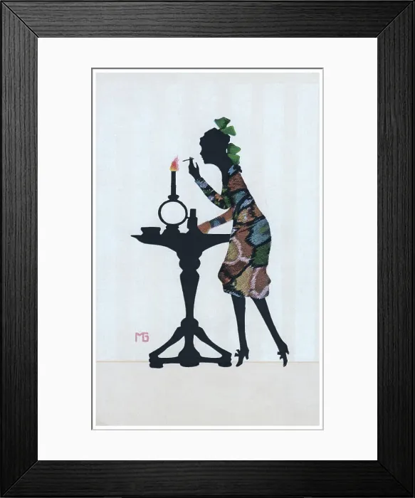 Framed Print : Silhouette - Postcard Design Framed Print : Silhouette - Postcard Design