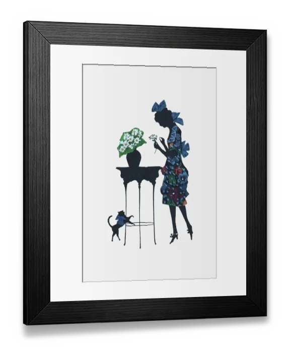 Framed Print : Silhouette - Postcard Design Framed Print : Silhouette - Postcard Design