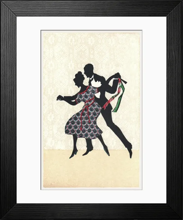 Framed Print : Silhouette - Postcard Design Framed Print : Silhouette - Postcard Design