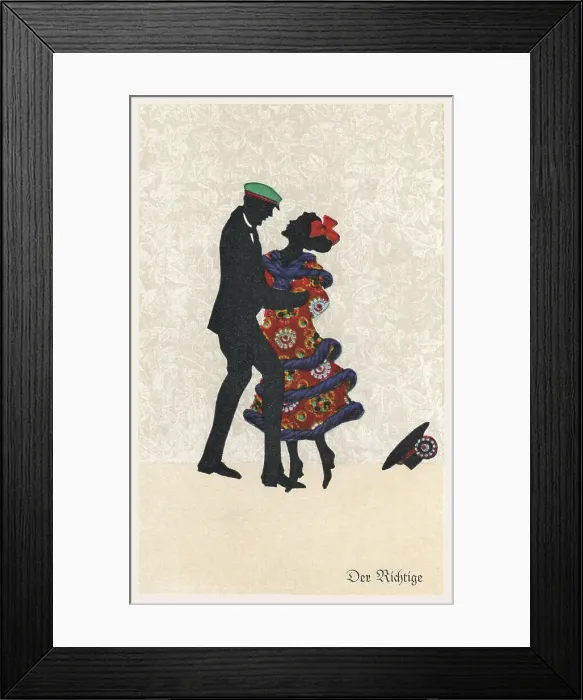 Framed Print : Silhouette - Postcard Design Framed Print : Silhouette - Postcard Design