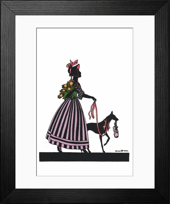 Framed Print : Silhouette - Postcard Design Framed Print : Silhouette - Postcard Design