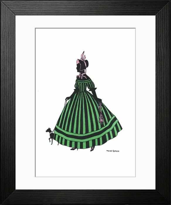 Framed Print : Silhouette - Postcard Design Framed Print : Silhouette - Postcard Design