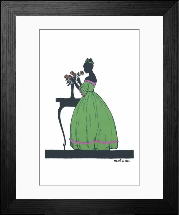 Framed Print : Silhouette - Postcard Design Framed Print : Silhouette - Postcard Design