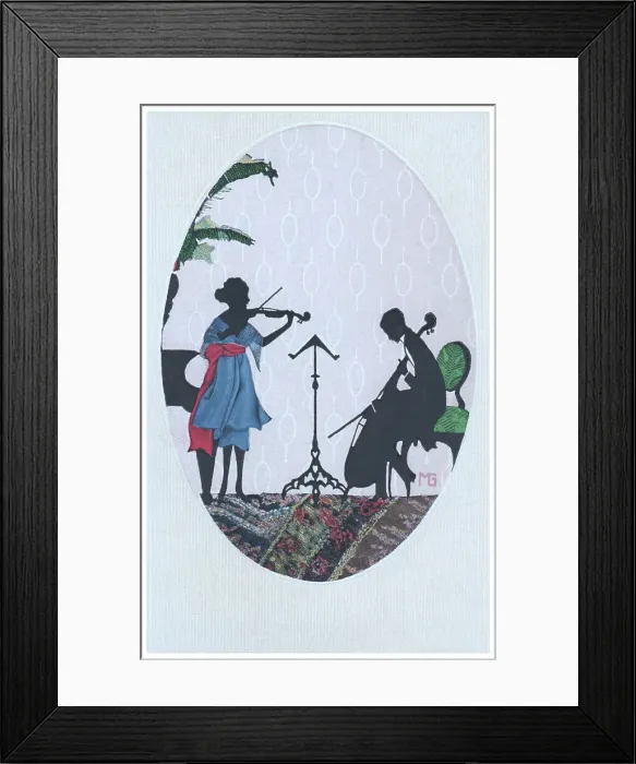 Framed Print : Silhouette - Postcard Design