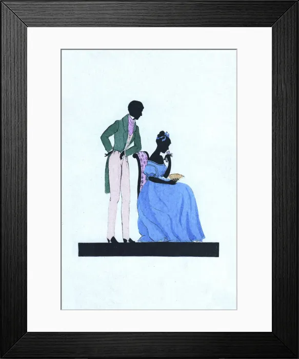Framed Print : Silhouette - Postcard Design Framed Print : Silhouette - Postcard Design
