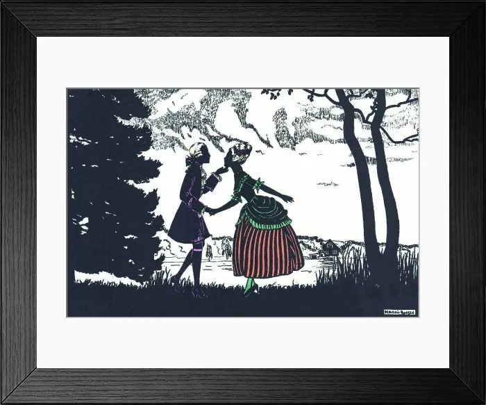 Framed Print : Silhouette - Postcard Design Framed Print : Silhouette - Postcard Design