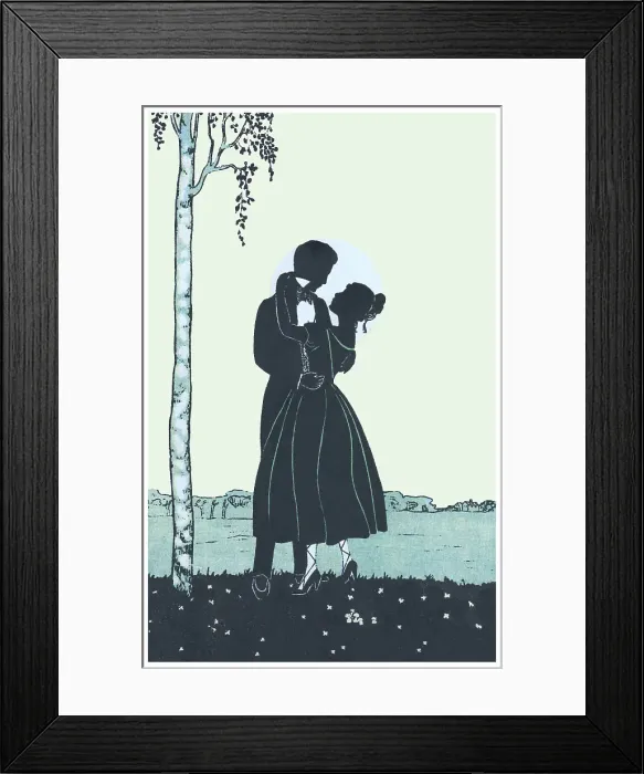 Framed Print : Silhouette - Postcard Design Framed Print : Silhouette - Postcard Design