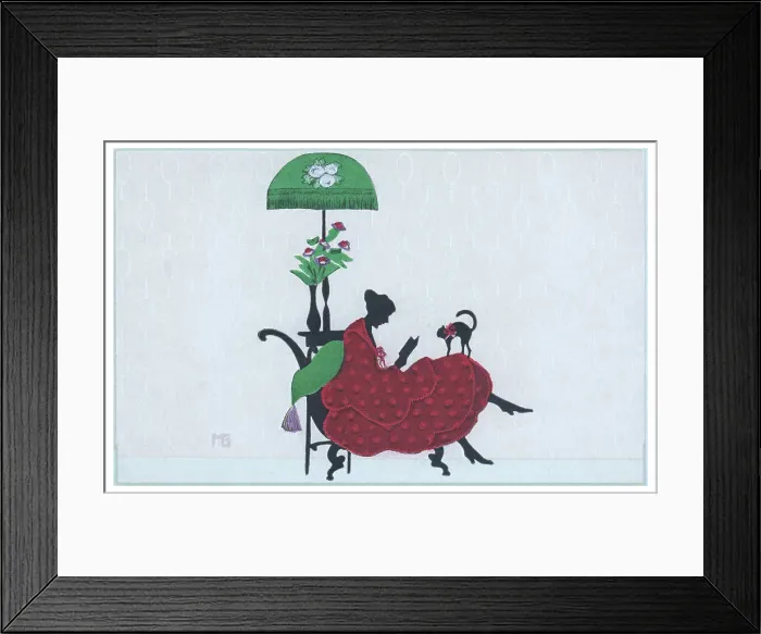 Framed Print : Silhouette - Postcard Design Framed Print : Silhouette - Postcard Design
