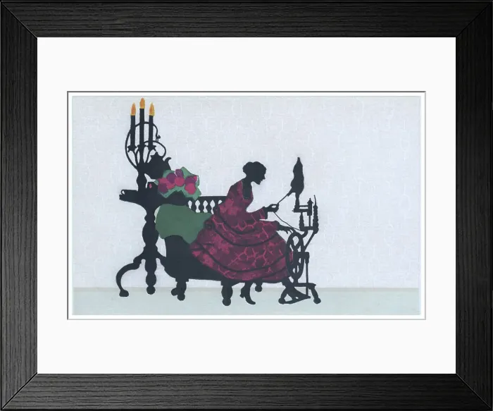 Framed Print : Silhouette - Postcard Design Framed Print : Silhouette - Postcard Design