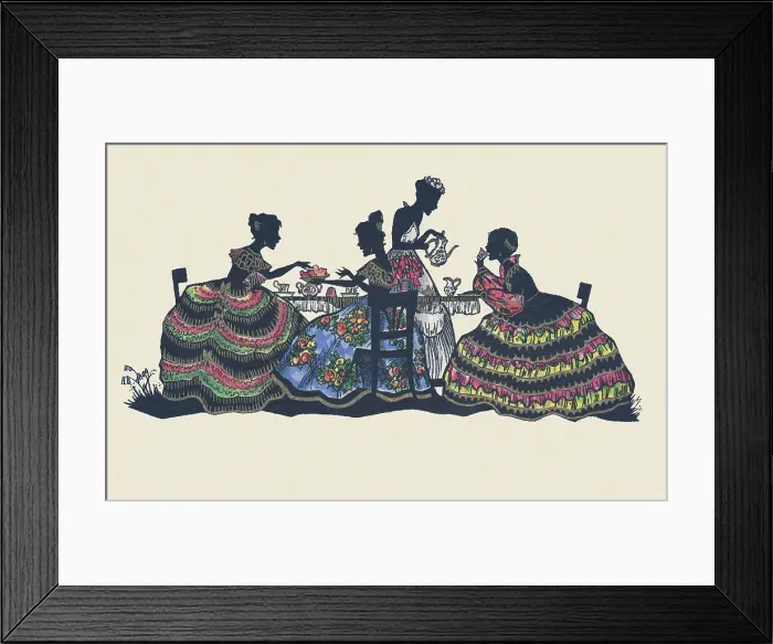 Framed Print : Silhouette - Postcard Design Framed Print : Silhouette - Postcard Design