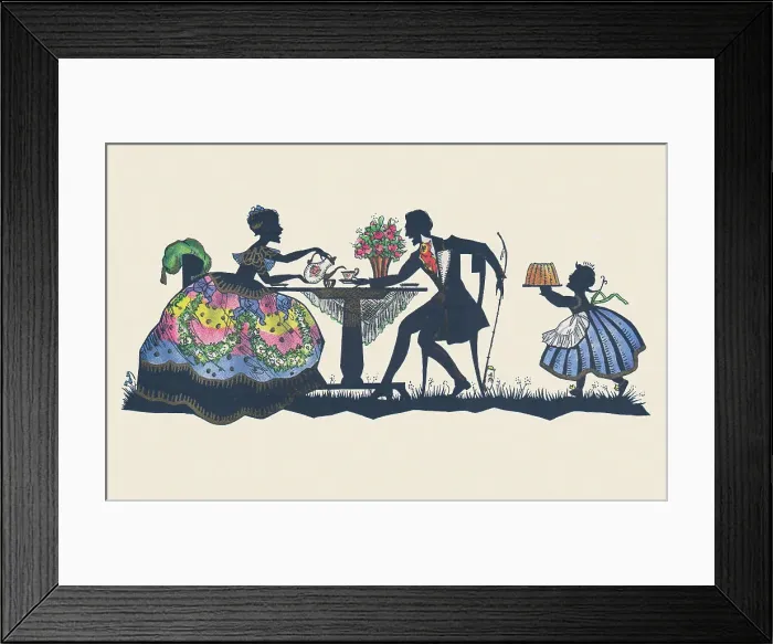Framed Print : Silhouette - Postcard Design Framed Print : Silhouette - Postcard Design