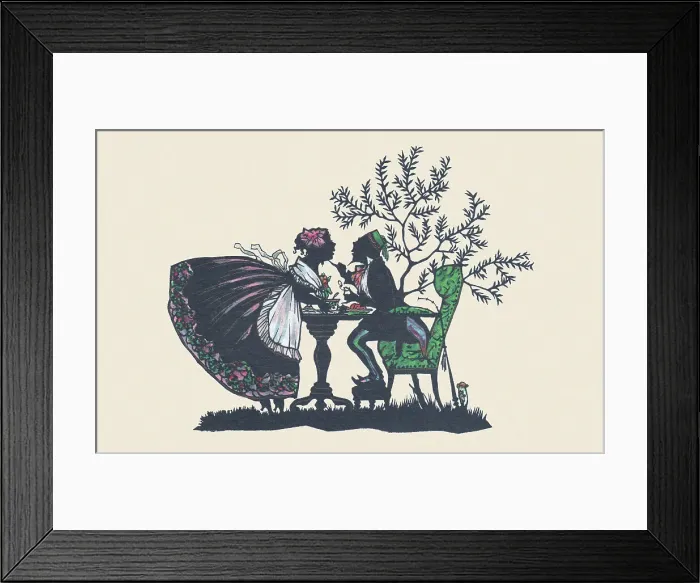 Framed Print : Silhouette - Postcard Design Framed Print : Silhouette - Postcard Design