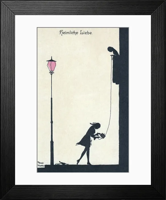 Framed Print : Silhouette - Postcard Design Framed Print : Silhouette - Postcard Design