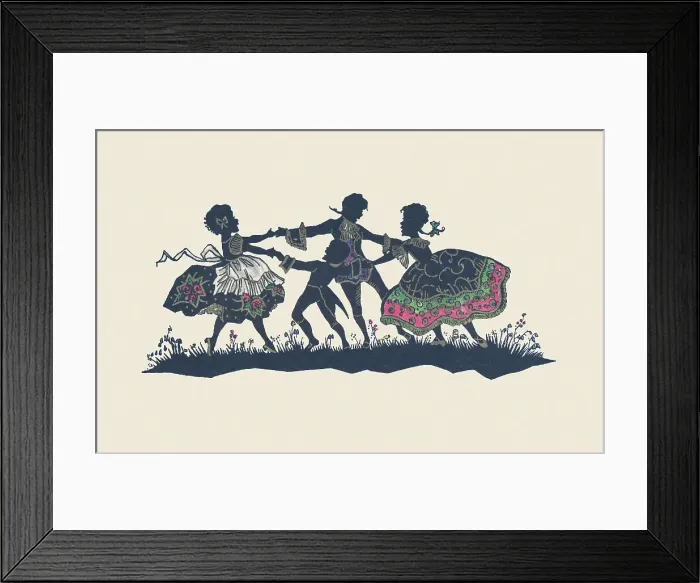 Framed Print : Silhouette - Postcard Design Framed Print : Silhouette - Postcard Design