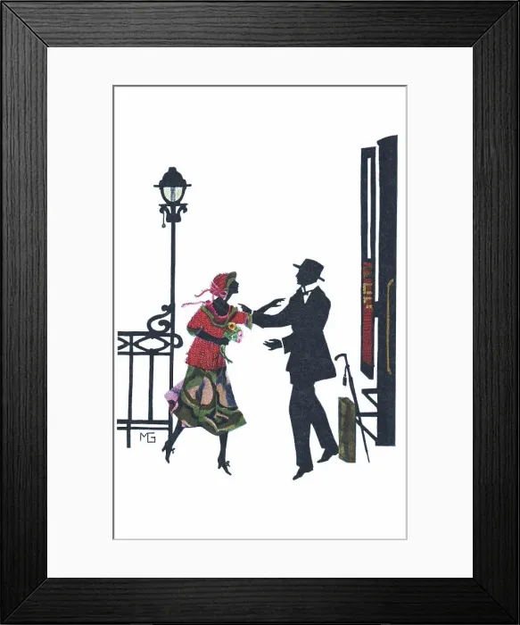 Framed Print : Silhouette - Postcard Design Framed Print : Silhouette - Postcard Design