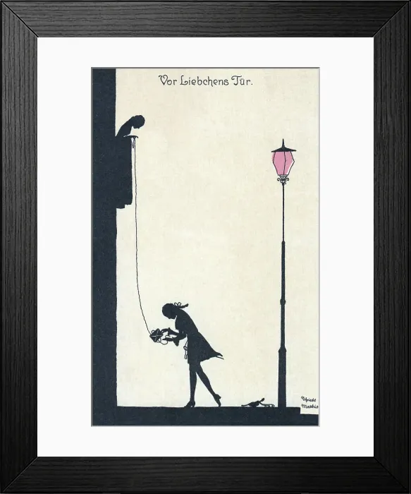 Framed Print : Silhouette - Postcard Design Framed Print : Silhouette - Postcard Design