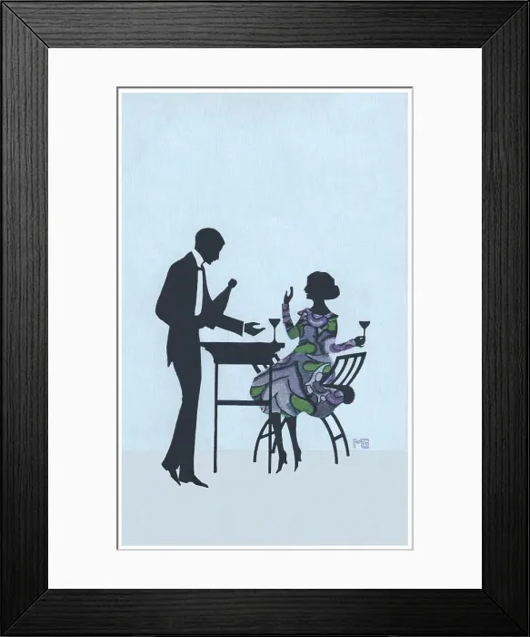Framed Print : Silhouette - Postcard Design Framed Print : Silhouette - Postcard Design