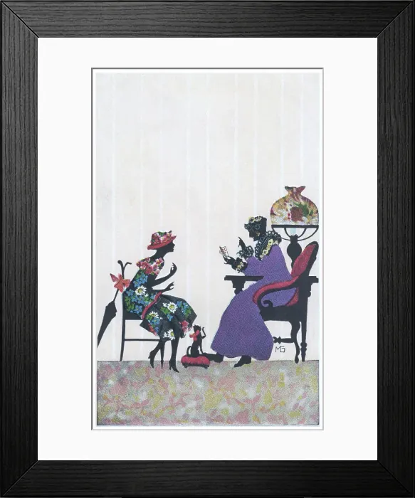 Framed Print : Silhouette - Postcard Design Framed Print : Silhouette - Postcard Design