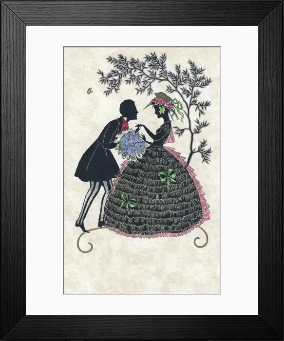 Framed Print : Silhouette - Postcard Design Framed Print : Silhouette - Postcard Design