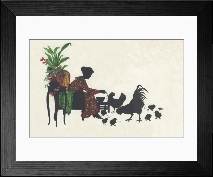 Framed Print : Silhouette - Postcard Design Framed Print : Silhouette - Postcard Design