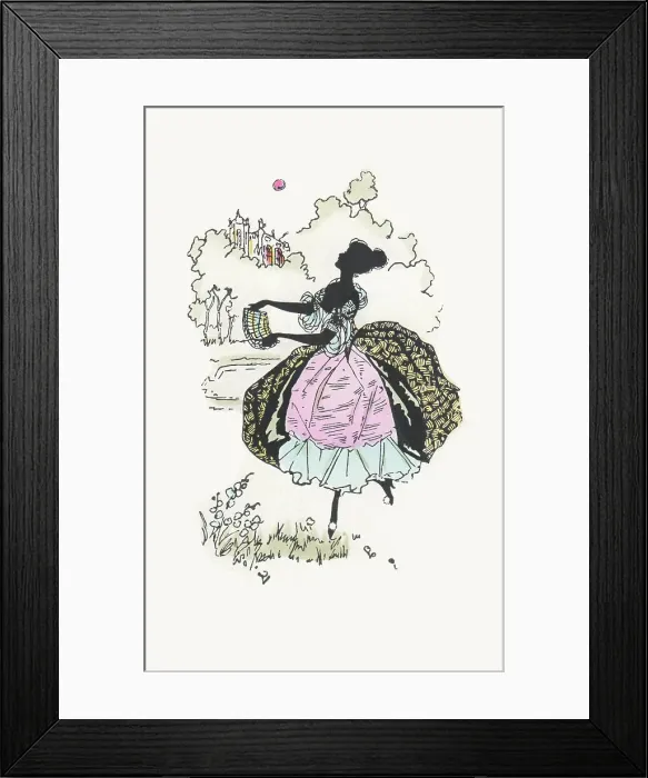 Framed Print : Silhouette - Postcard Design Framed Print : Silhouette - Postcard Design