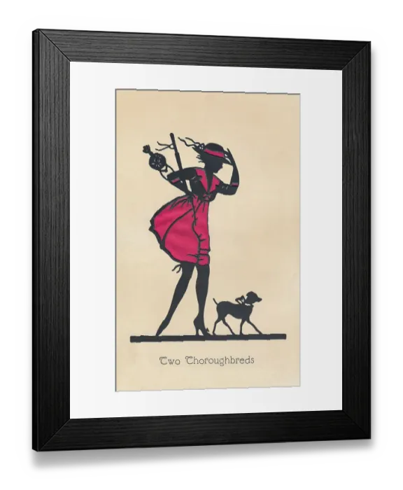 Framed Print : Silhouette - Postcard Design Framed Print : Silhouette - Postcard Design
