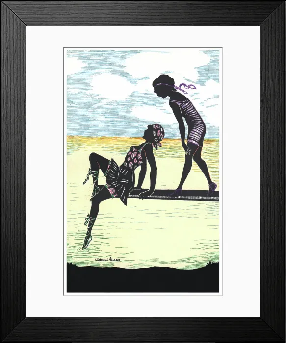 Framed Print : Silhouette - Postcard Design Framed Print : Silhouette - Postcard Design