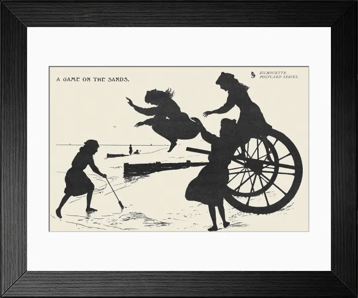 Framed Print : Silhouette - Postcard Design Framed Print : Silhouette - Postcard Design