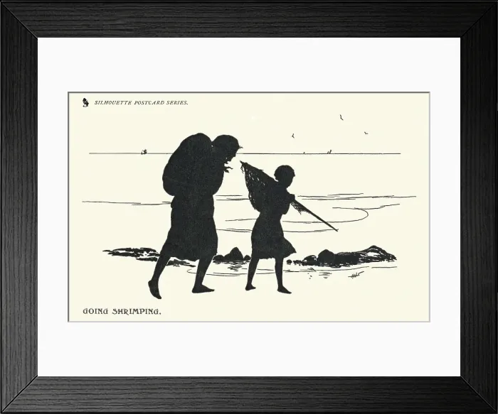 Framed Print : Silhouette - Postcard Design