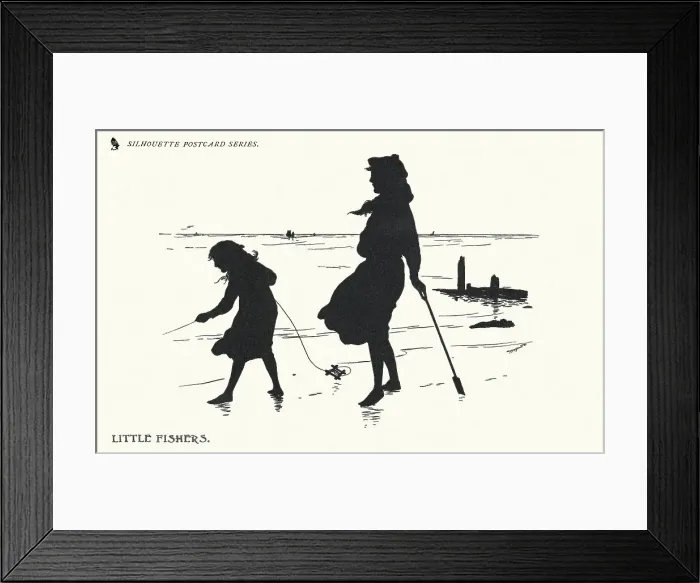 Framed Print : Silhouette - Postcard Design Framed Print : Silhouette - Postcard Design