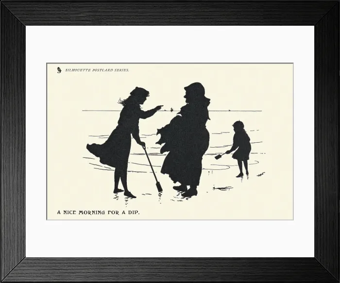 Framed Print : Silhouette - Postcard Design Framed Print : Silhouette - Postcard Design