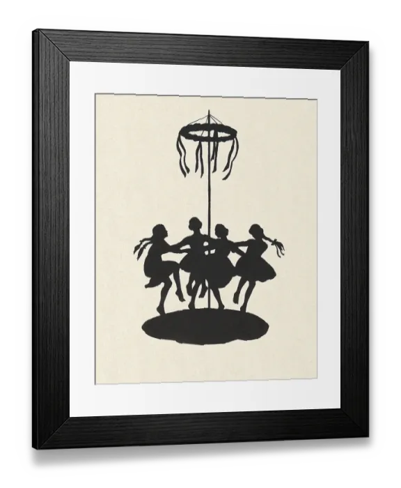Framed Print : Silhouette - Postcard Design Framed Print : Silhouette - Postcard Design