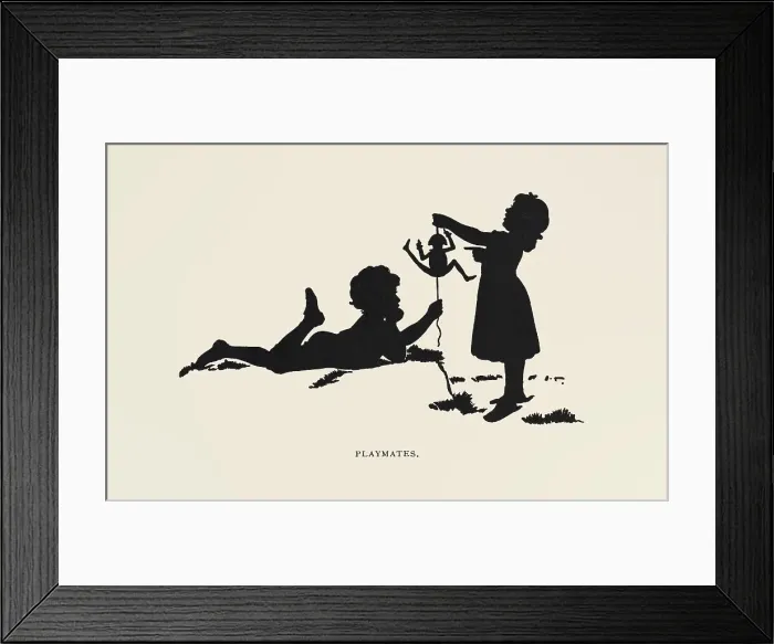 Framed Print : Silhouette - Postcard Design Framed Print : Silhouette - Postcard Design