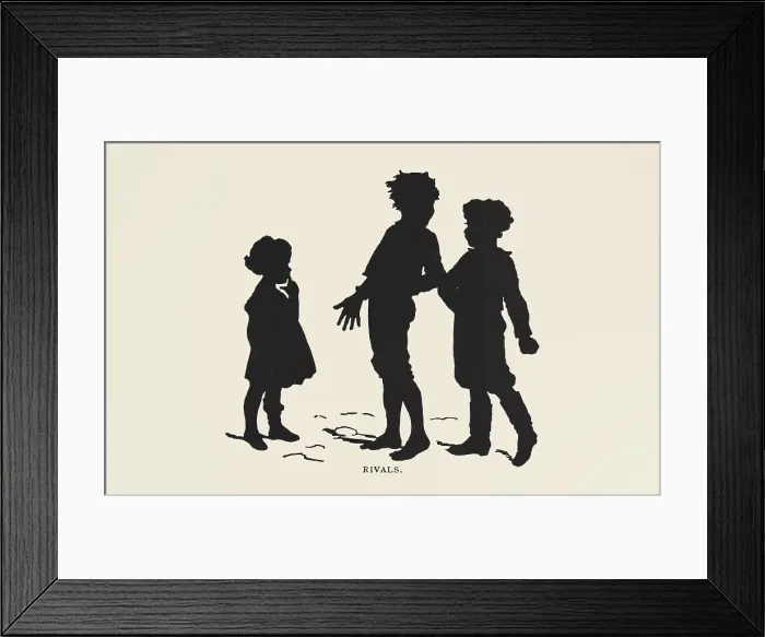 Framed Print : Silhouette - Postcard Design Framed Print : Silhouette - Postcard Design
