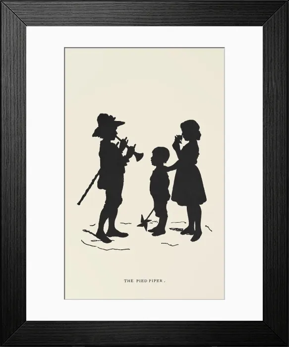 Framed Print : Silhouette - Postcard Design Framed Print : Silhouette - Postcard Design