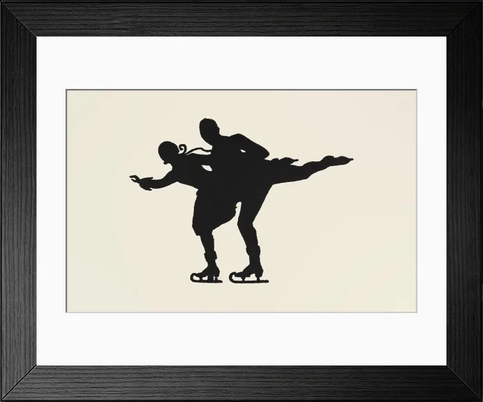 Framed Print : Silhouette - Postcard Design Framed Print : Silhouette - Postcard Design