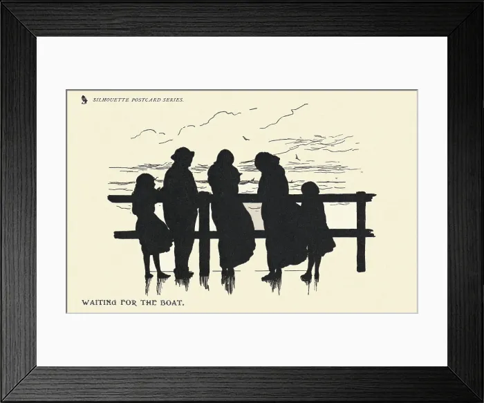 Framed Print : Silhouette - Postcard Design Framed Print : Silhouette - Postcard Design