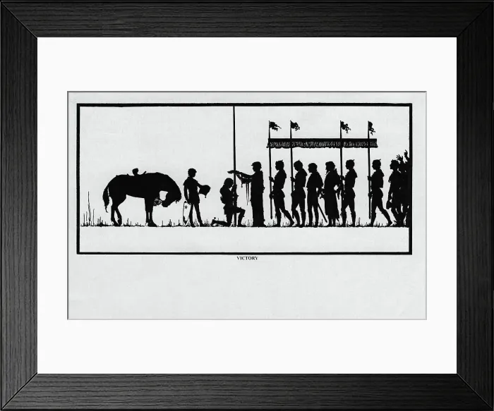 Framed Print : Silhouette - Postcard Design Framed Print : Silhouette - Postcard Design