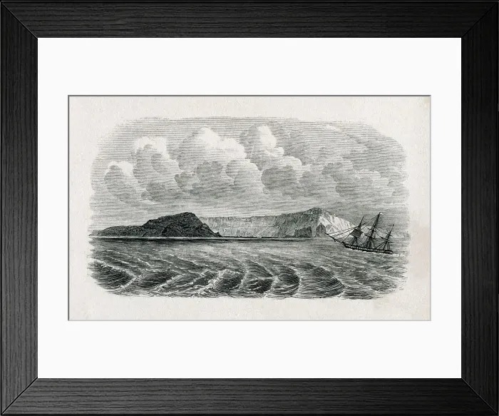 Framed Print : Arrival at St Paul Island in South Indian Ocean - 1857 Framed Print : Arrival at St Paul Island in South Indian Ocean - 1857