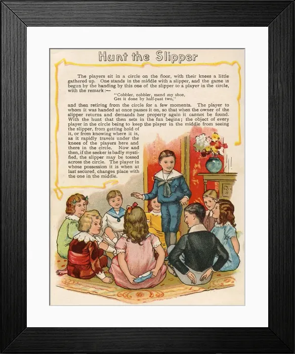 Framed Print : Children's Game Hunt the Slipper Framed Print : Children's Game Hunt the Slipper
