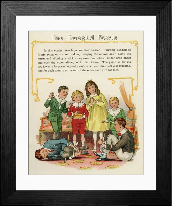Framed Print : Children's Game the Trussed Fowls Framed Print : Children's Game the Trussed Fowls