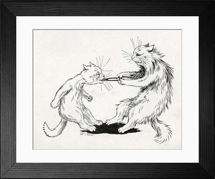 Framed Print : The Dentist part 2, Louis Wain Cats Framed Print : The Dentist part 2, Louis Wain Cats