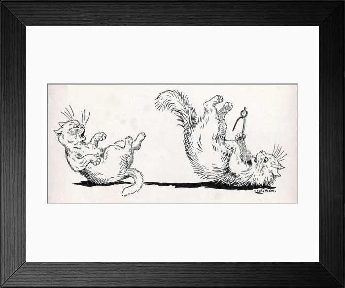 Framed Print : The Dentist part 3, Louis Wain Cats Framed Print : The Dentist part 3, Louis Wain Cats