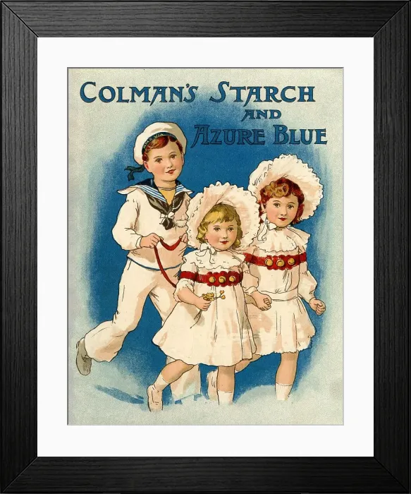 Framed Print : Coleman's Starch and Azure Blue advertisement Framed Print : Coleman's Starch and Azure Blue advertisement