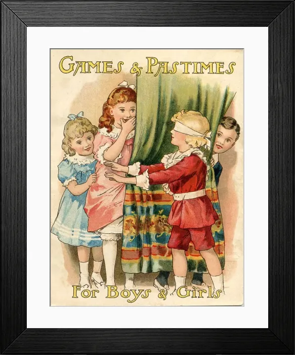 Framed Print : Games and Pastimes For Boys and Girls booklet Framed Print : Games and Pastimes For Boys and Girls booklet