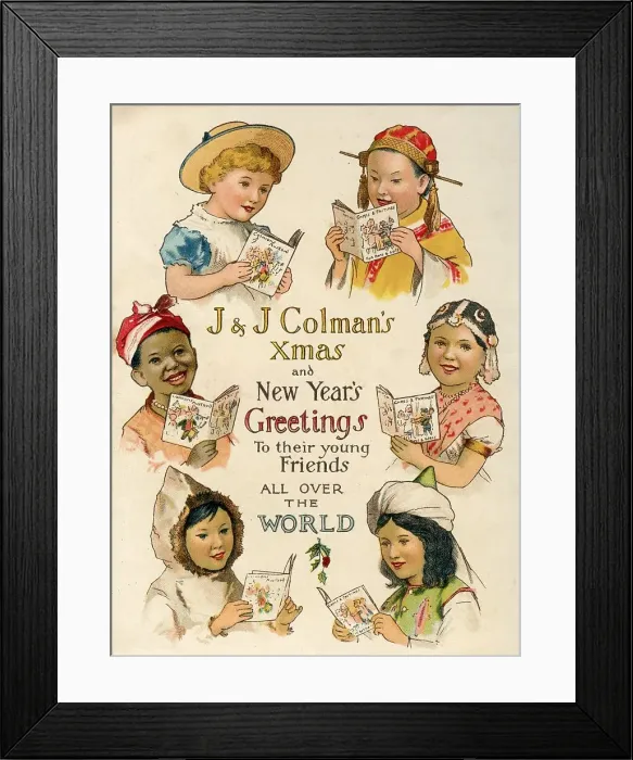 Framed Print : J & J Colman's Xmas and New Year's Greetings Framed Print : J & J Colman's Xmas and New Year's Greetings